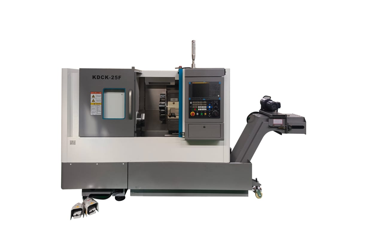 Токарный станок с ЧПУ JET KDCK-25F CNC (Fanuc 0i, гидрав. патрон, 3000 об/мин, деталеуловитель)