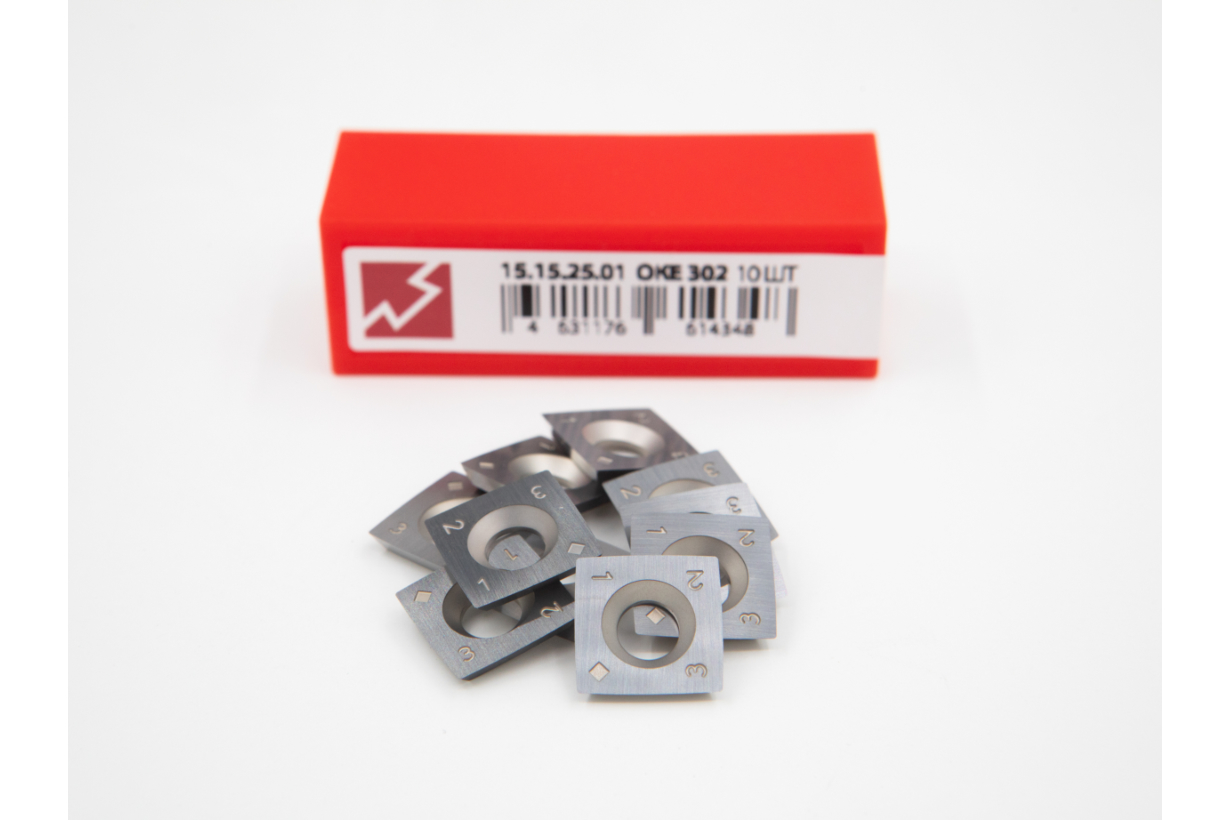 OKE Комплект ножей HM 15,0x15,0x2,5мм R115 R05 для вала helical (10 шт.)